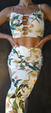 Set Chique & Sexy Skirt with shorts - Flowers