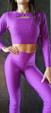 Set Phoenix Versatile - Violet lycra - Leggings and Top