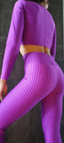 Set Phoenix Versatile - Violet lycra - Leggings and Top