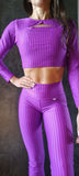 Set Phoenix Versatile - Violet lycra - Leggings and Top