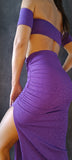 Set High waisted Sexy Skirt Charmosa  - Purple leo