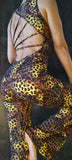 Elegant Overall Sol - Yellow animal print